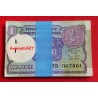 SOLD OUT: 1 Rupee Rupee 1990 Bimal Jalan Extremely Rare Shifting Error (All 100 Banknotes) Bundle