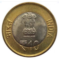 10 Rupees Gandhi Return from South Africa (B) Commemorative Coin in Gem Unc Condition