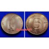 5 Tolarjev Very beautiful brass coin of Republika Slovenija in Unc condition
