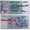 YUGOSLAVIA 50000 DINAR 1992 RARE UNC BANKNOTE