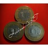 10 Rupees 3 coins Rare Combo of 2005, 2006 and 2007 Cross Coins at Lowest Price.