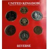 A Rare United Kingdom 7 Brilliant Uncirculated Coins Collection Set issued in 1986 by "The Royal Mint"