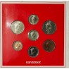 A Rare United Kingdom 7 Brilliant Uncirculated Coins Collection Set issued in 1986 by "The Royal Mint"