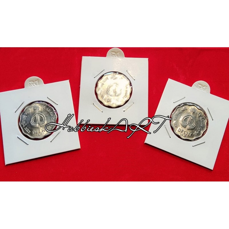 10 Paise 3 Gem Unc Rare Mint Set of Asian Games (Bombay, Calcutta and Hyderabad) Mint.