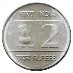 2 Rupees Louis Braille 1809-2009 Gem Unc Coin of Bombay Mint