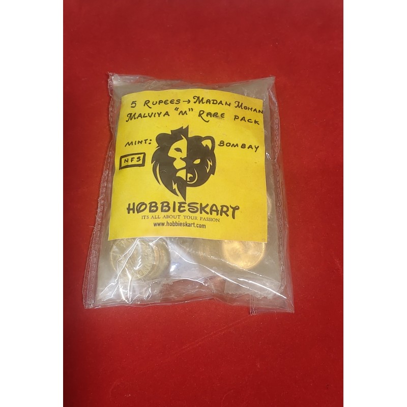 Rs 5 Madan Mohan Malaviya 100 Coin With M Mint Mark Coins Packet Mumbai at Lowest Price Guaranteed