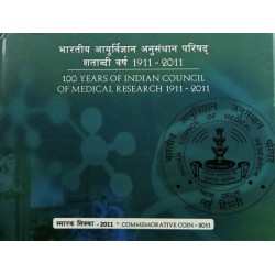 100 Years Of Indian Council Of Medical Research Hyderabad Mint UNC 2 Coin Set at Lowest Price Guaranteed