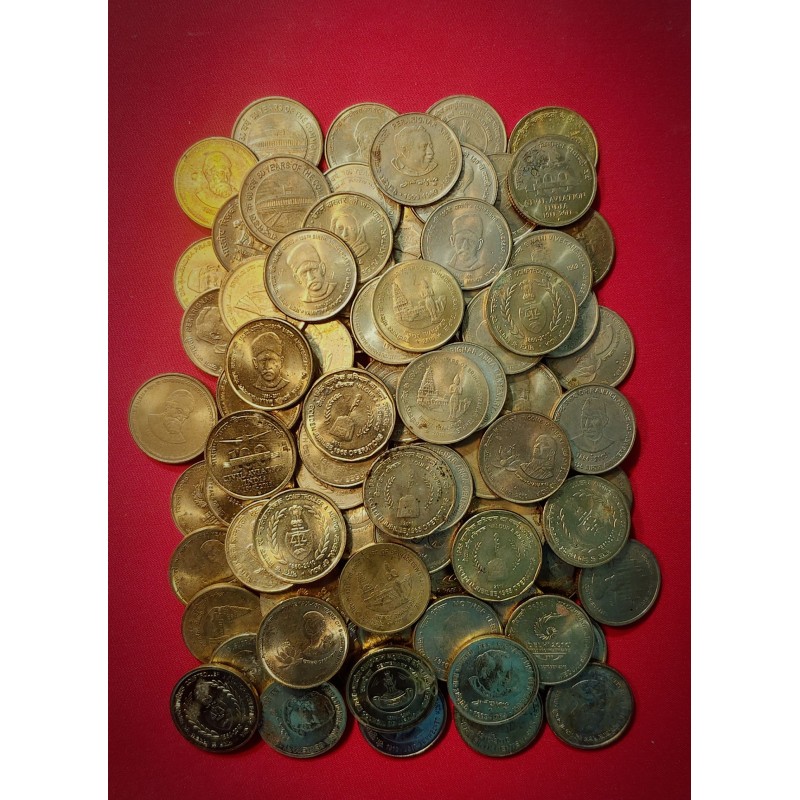 5 Rupees 100 Commemoarative Coins from RBI packets coins including expensive issues with spots at lowest Price Guaranteed