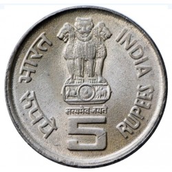 5 Rupees Lal Bahadur Shastri Birth Centenary 1904-2004 in Copper nickel Gem Unc conditon