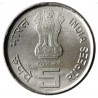 (SKU:2117) 5 Rupees Jagat Guru Narayan Stainless Steel Gem Unc Coin