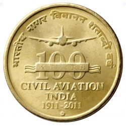 5 Rupees Gem Bunc Coin of...