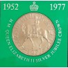 H.M. QUEEN ELIZABETH II RARE SILVER JUBILEE CROWN COIN 1952-1977 IN EXCELLENT CONDITION WITH CASE